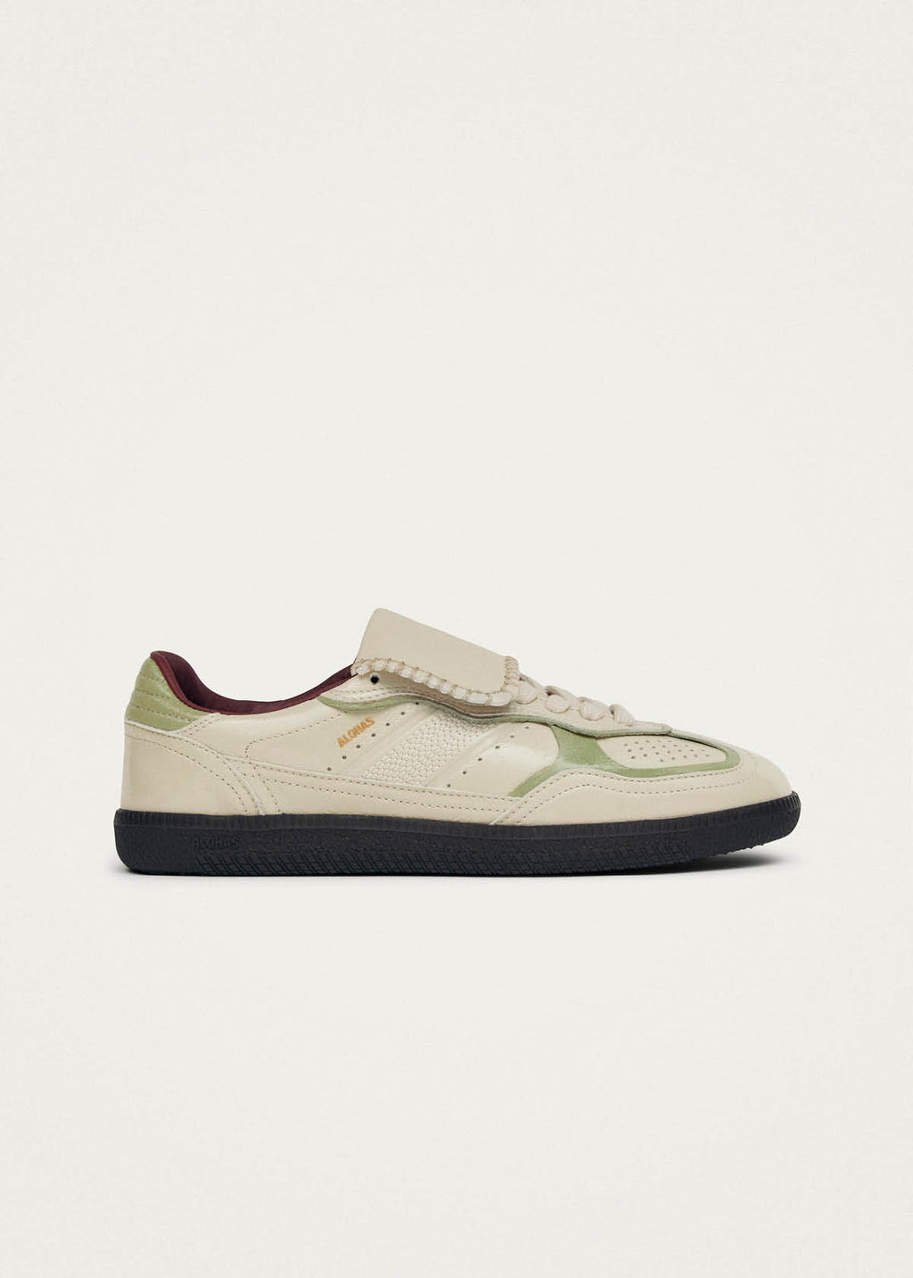 Tb.490 Club Patent Cream Leather Sneakers