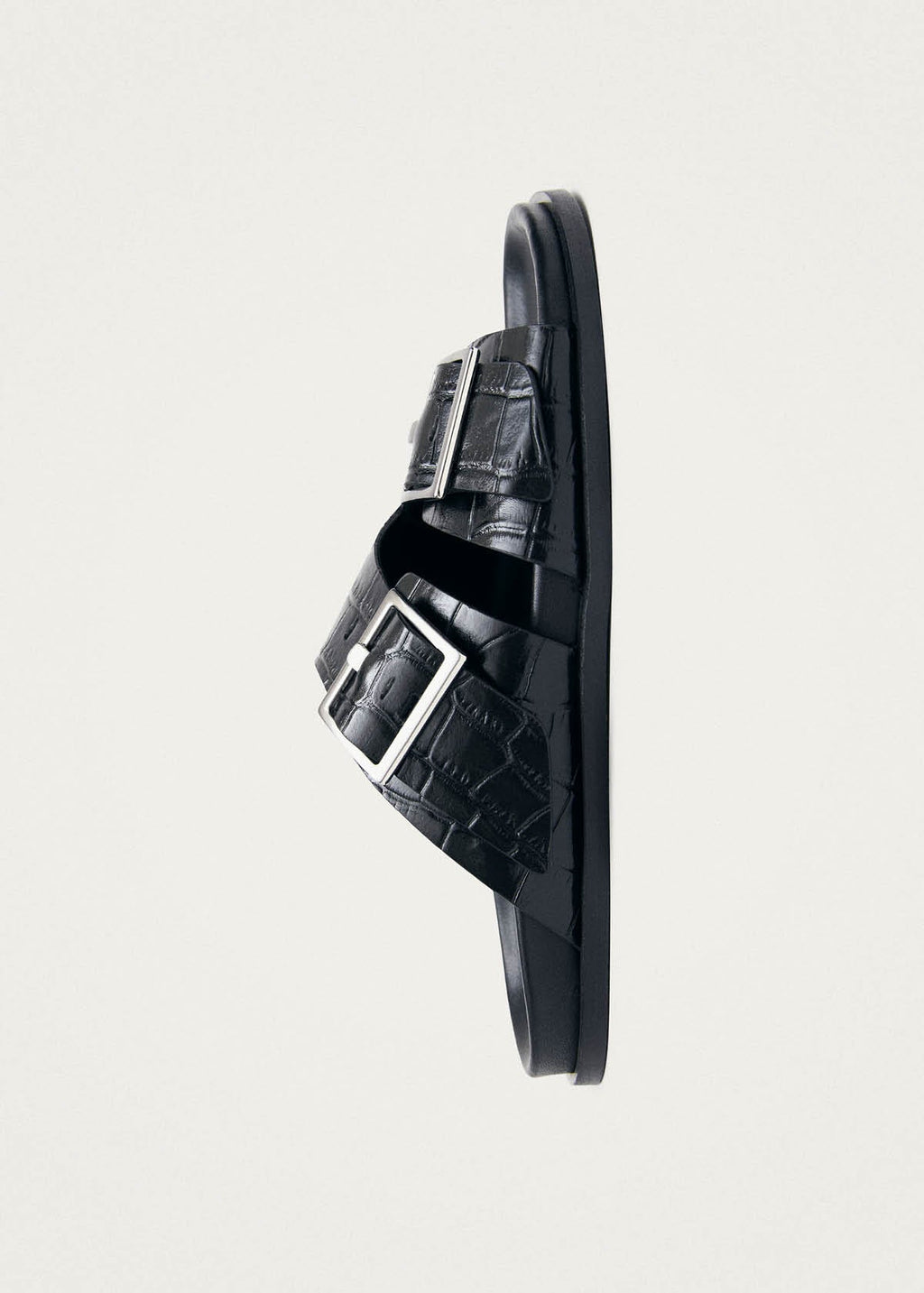 Alba Alli Black Leather Sandals
