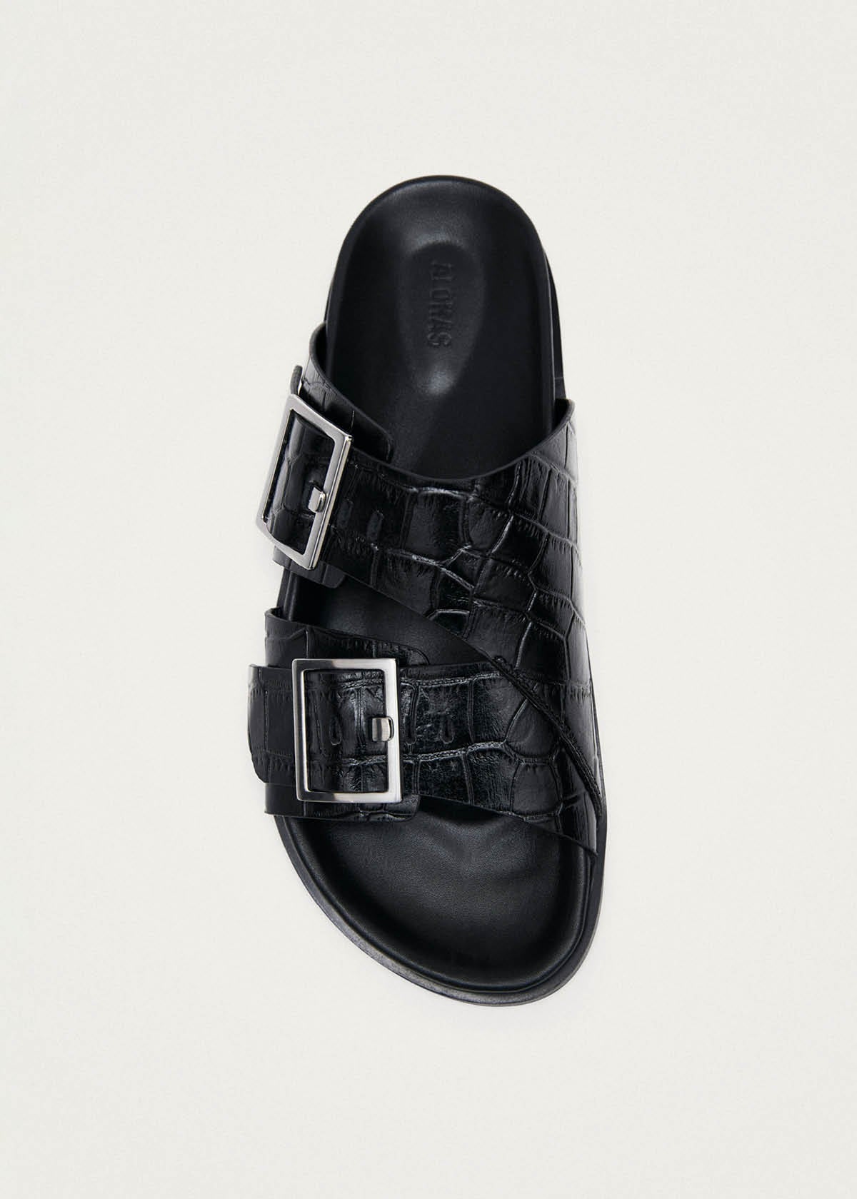 Alba Alli Black Leather Sandals