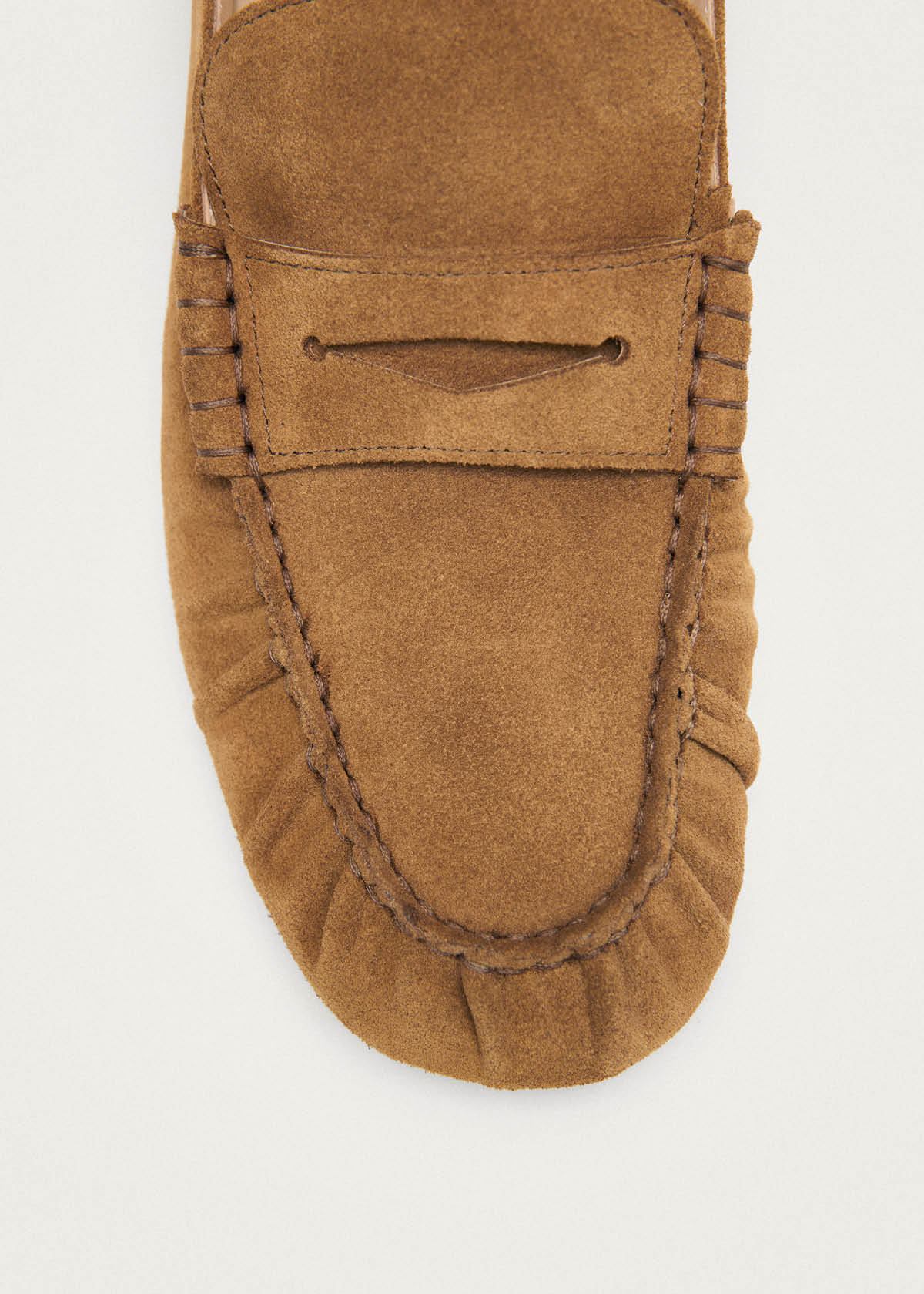Aven Mule Suede Tan Leather Loafers