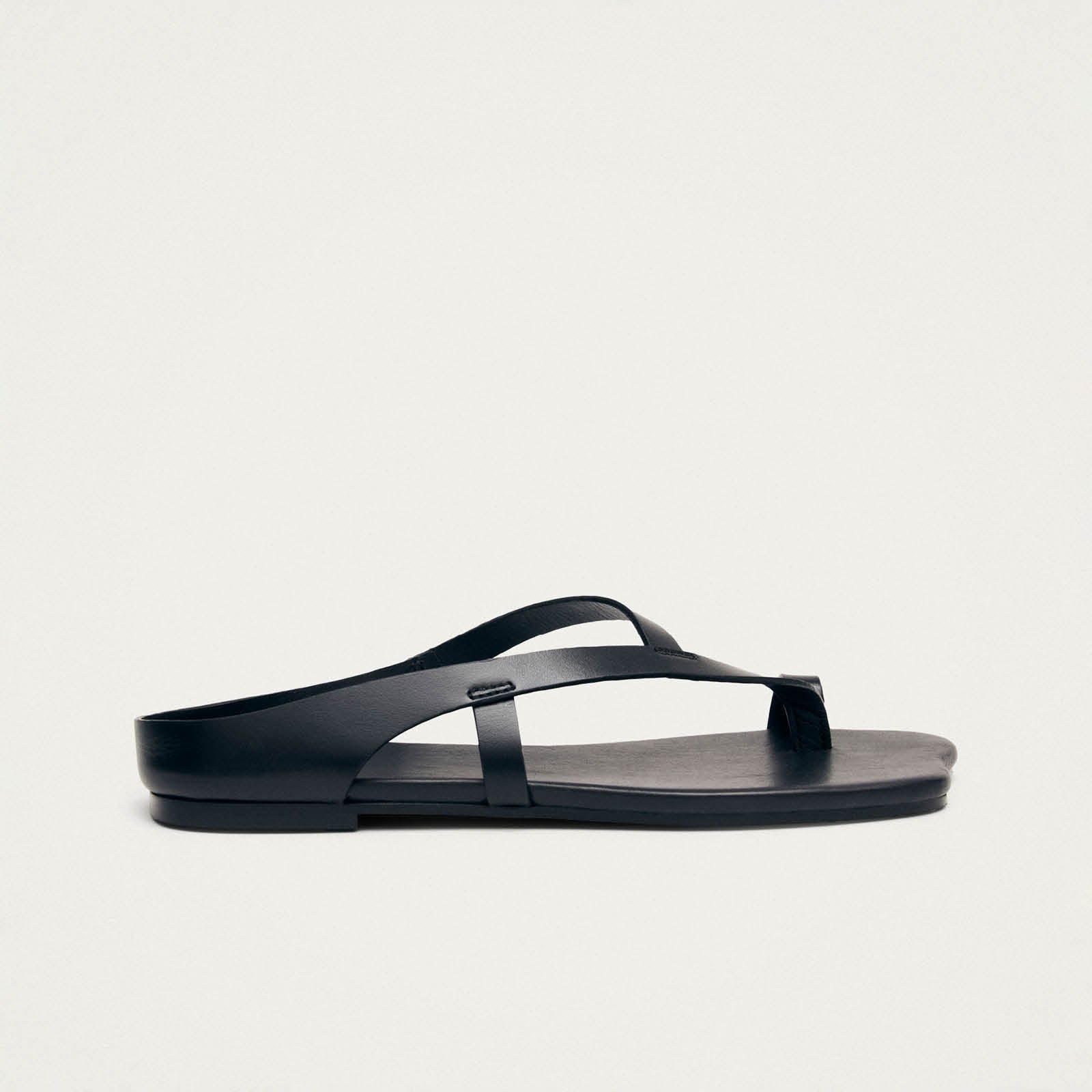 Dawn Black Leather Sandals