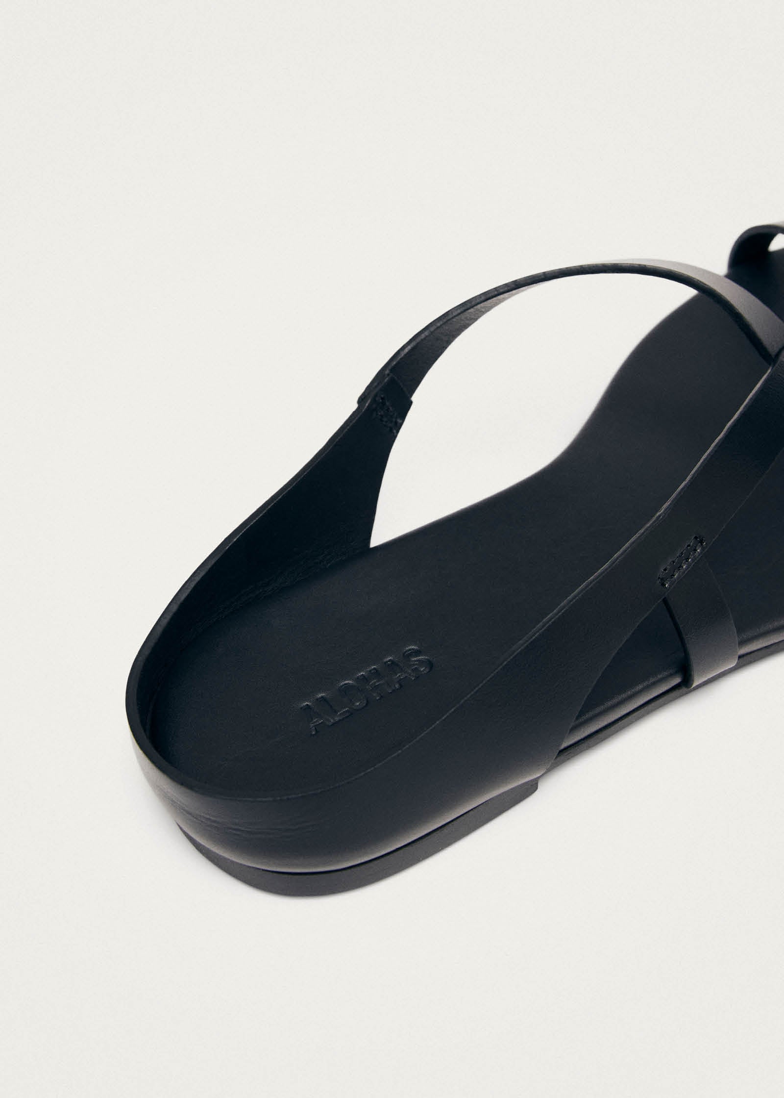 Dawn Black Leather Sandals