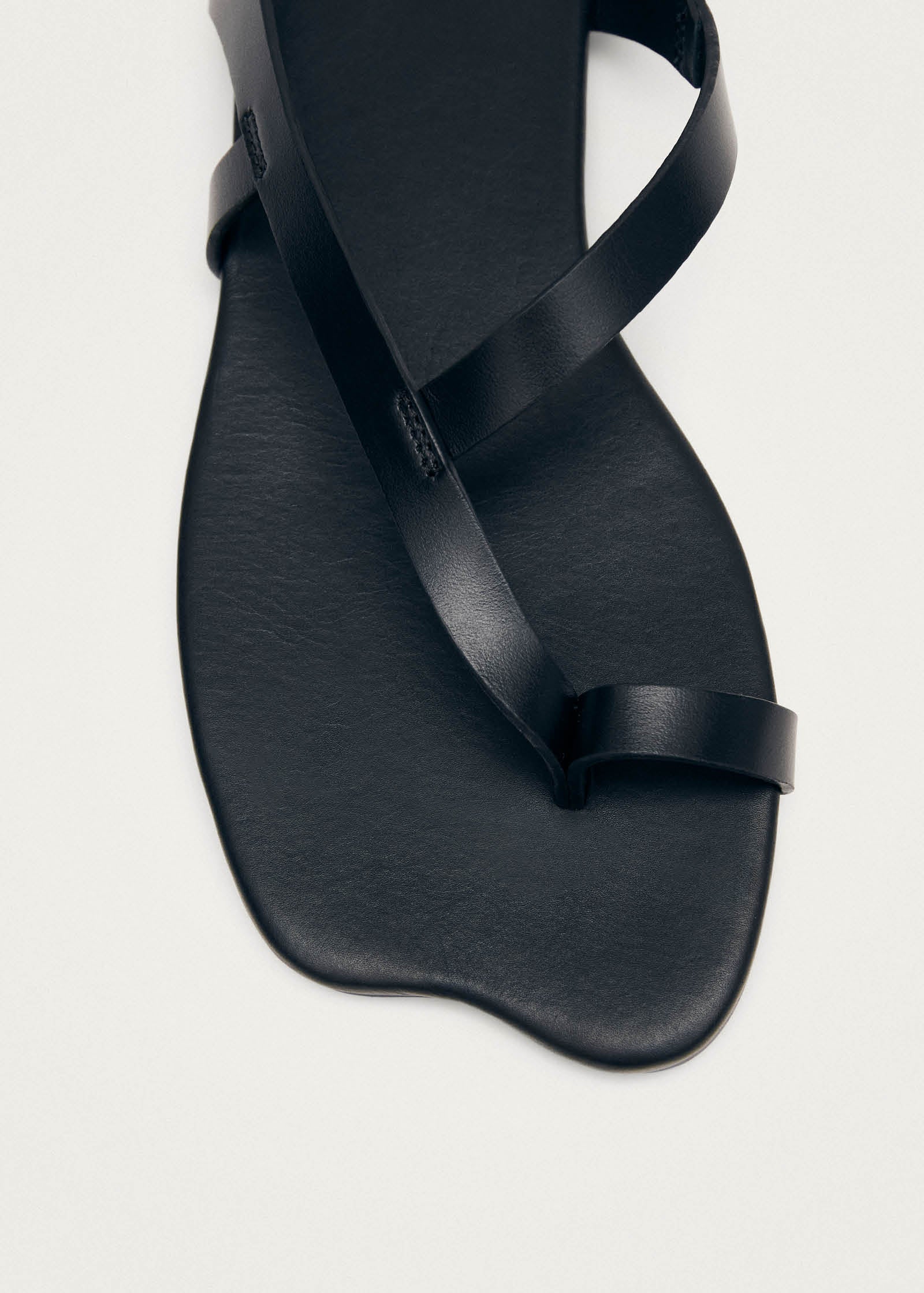 Dawn Black Leather Sandals