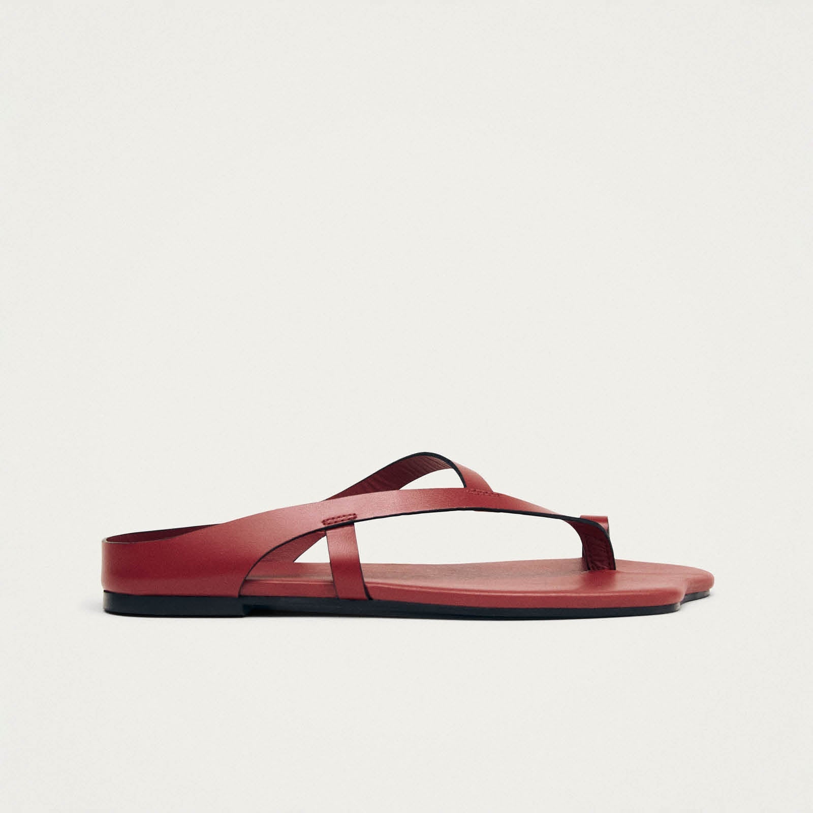 Dawn Red Leather Sandals