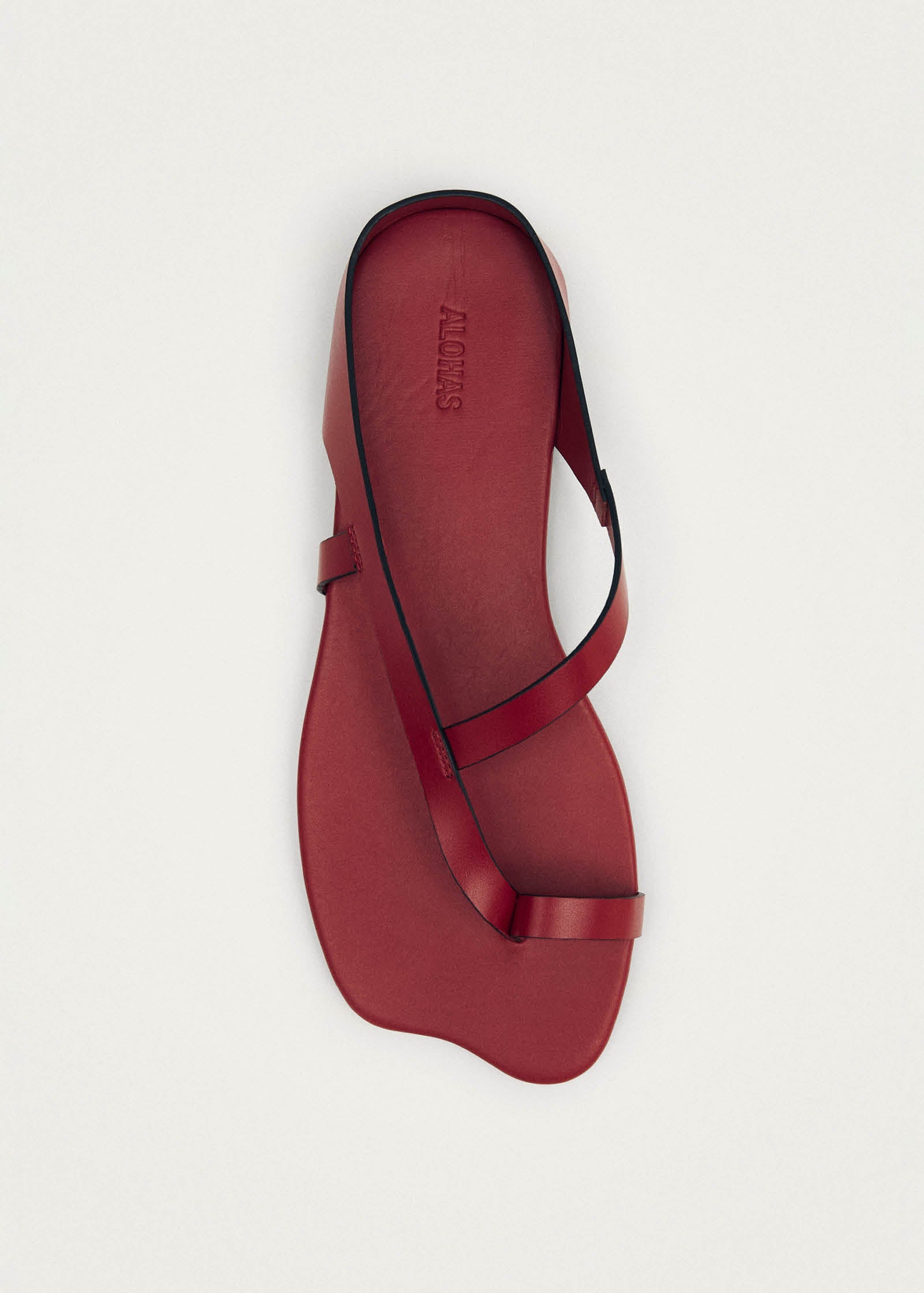 Dawn Red Leather Sandals