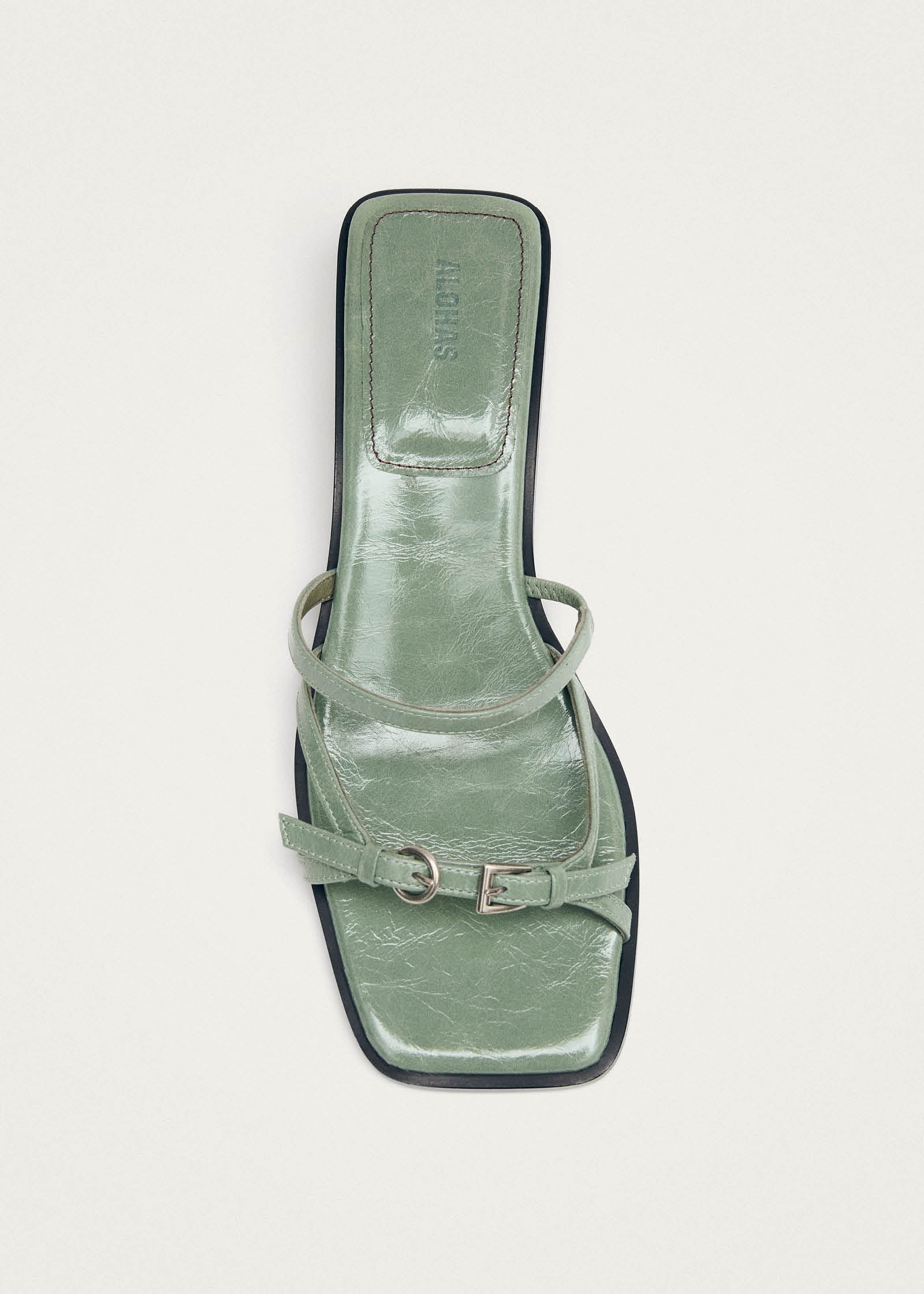 Liko Patent Matcha Leather Sandals