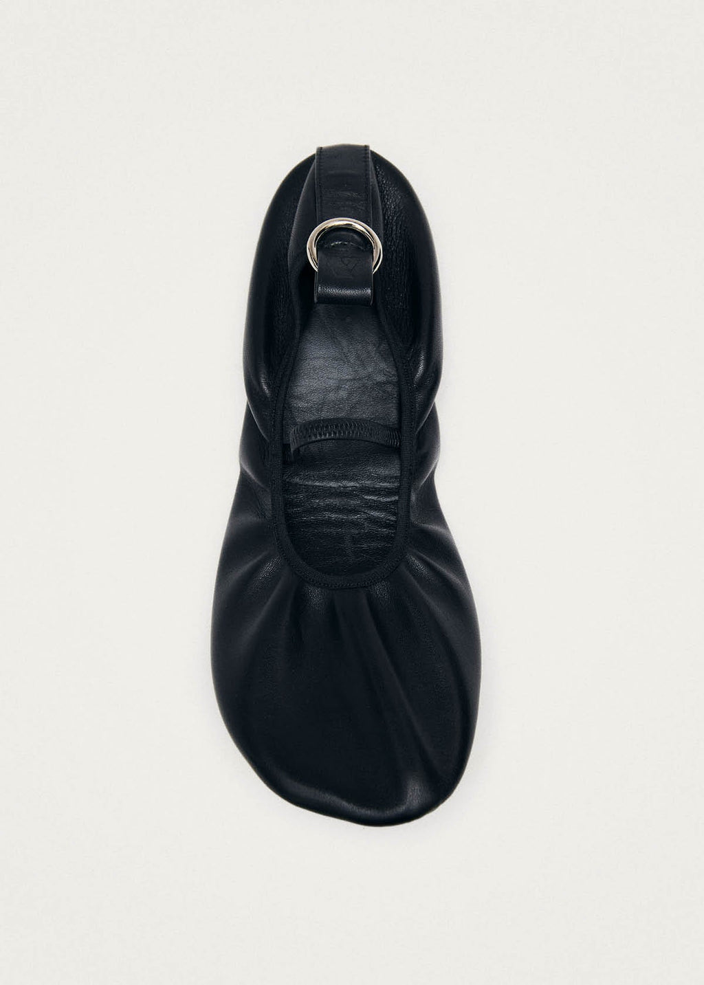 Naira Barefoot Black Leather Ballet Flats