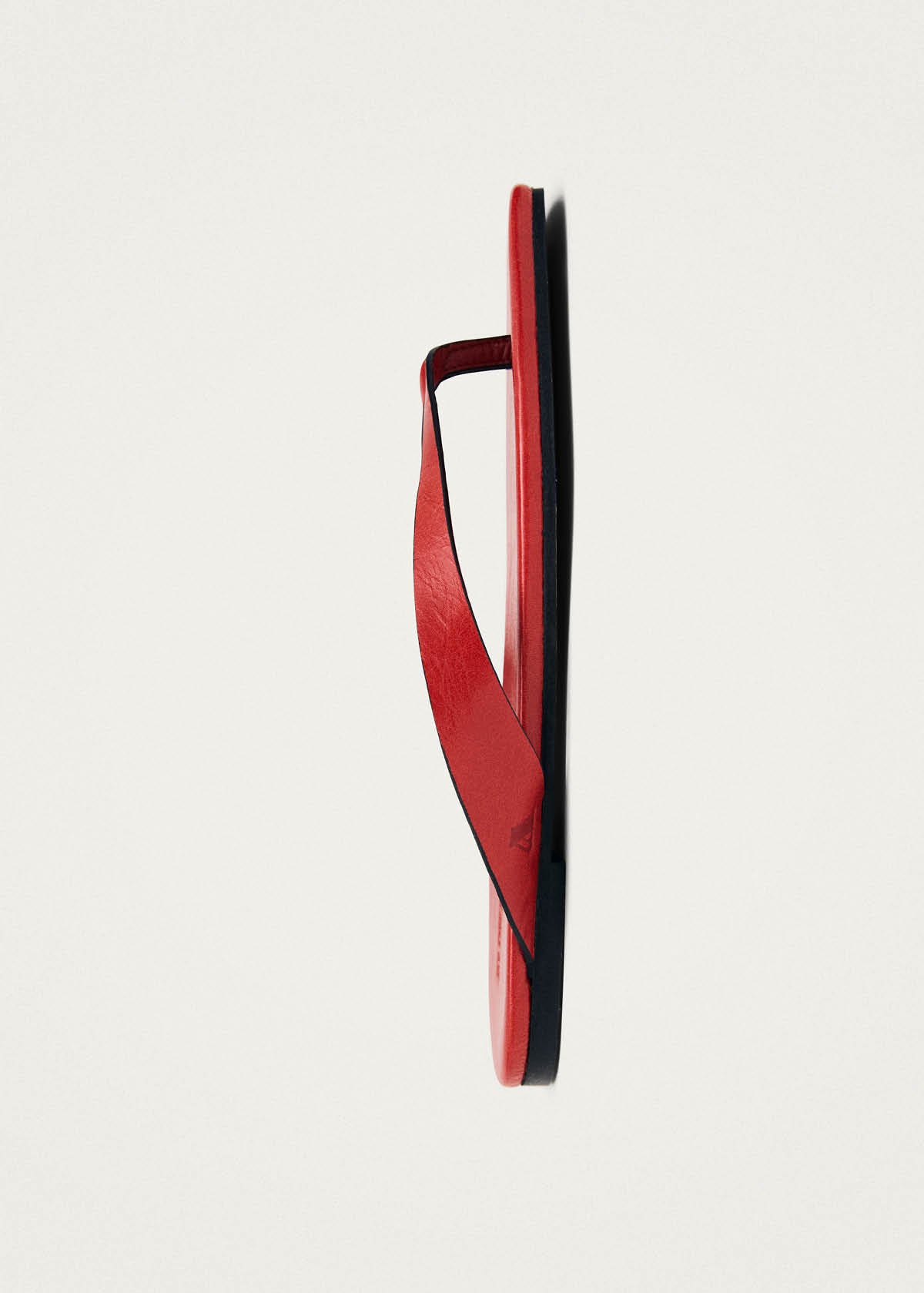 Ola Rift Red Leather Sandals