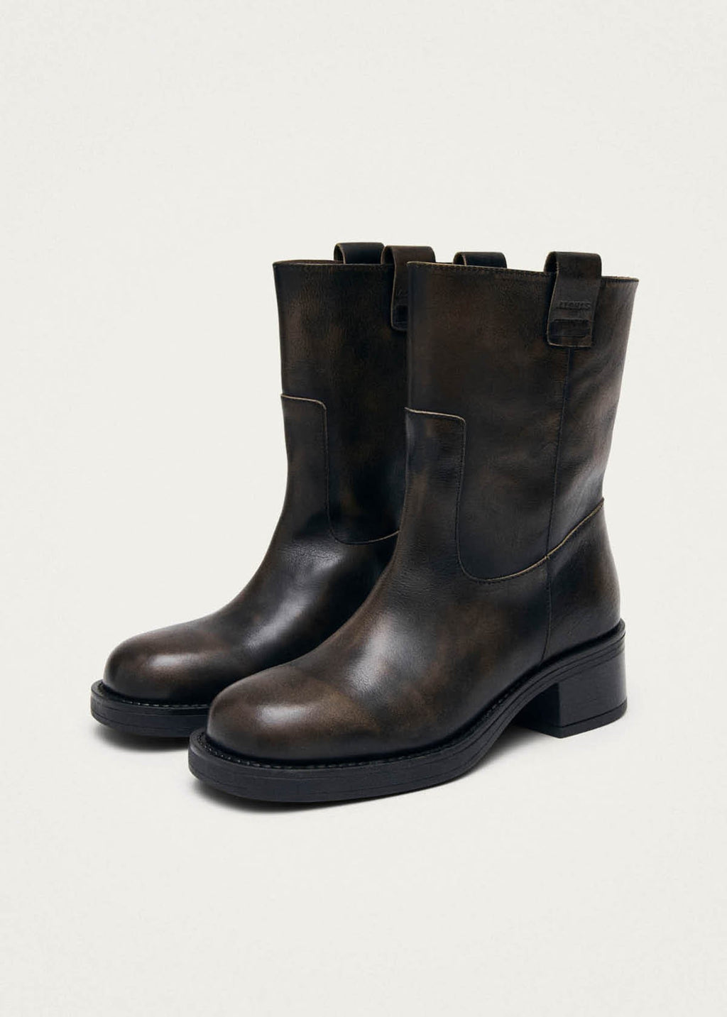 Rajan Vintage Effect Brown Leather Boots