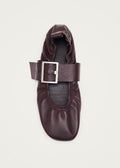 Sarea Burgundy Leather Ballet Flats