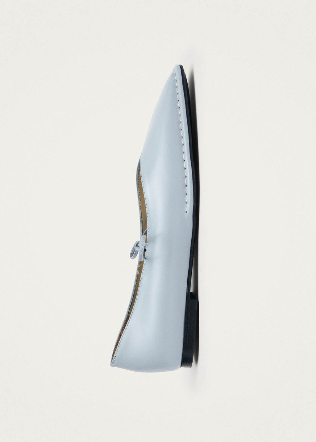 Sway Blue Leather Ballet Flats