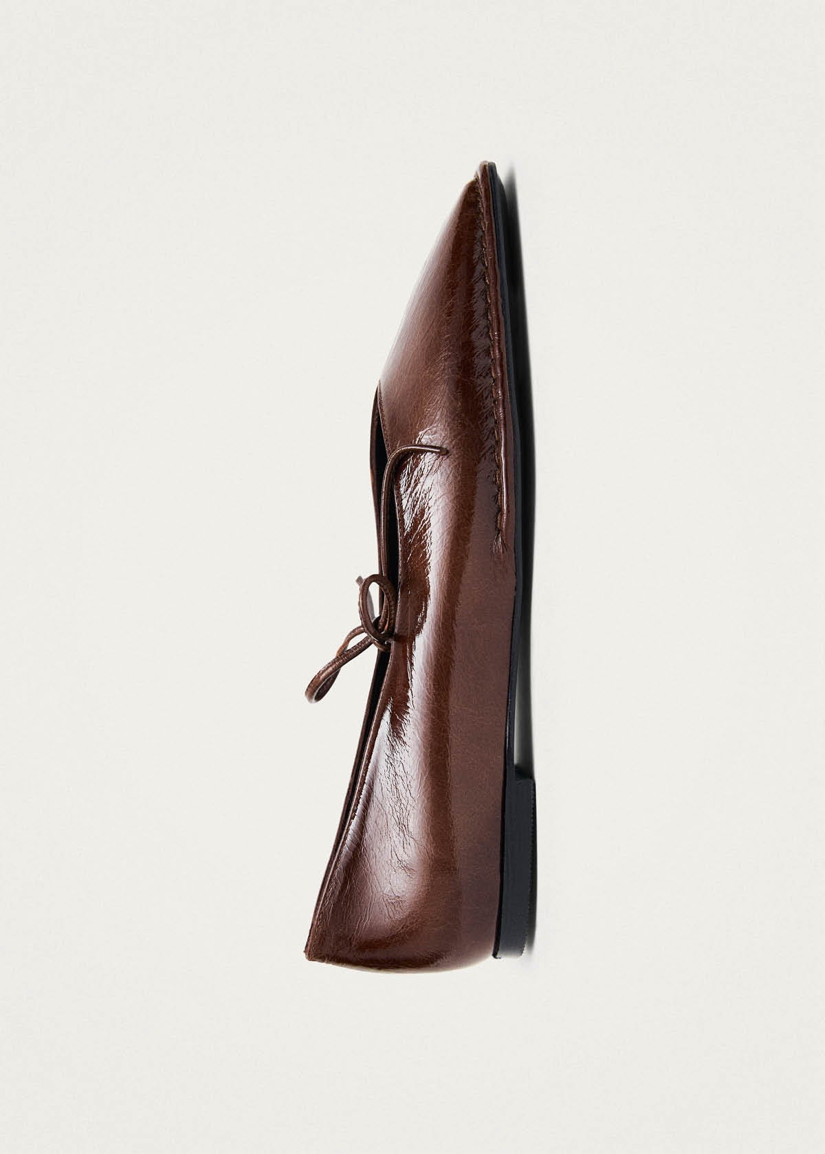 Sway Patent Brown Leather Ballet Flats