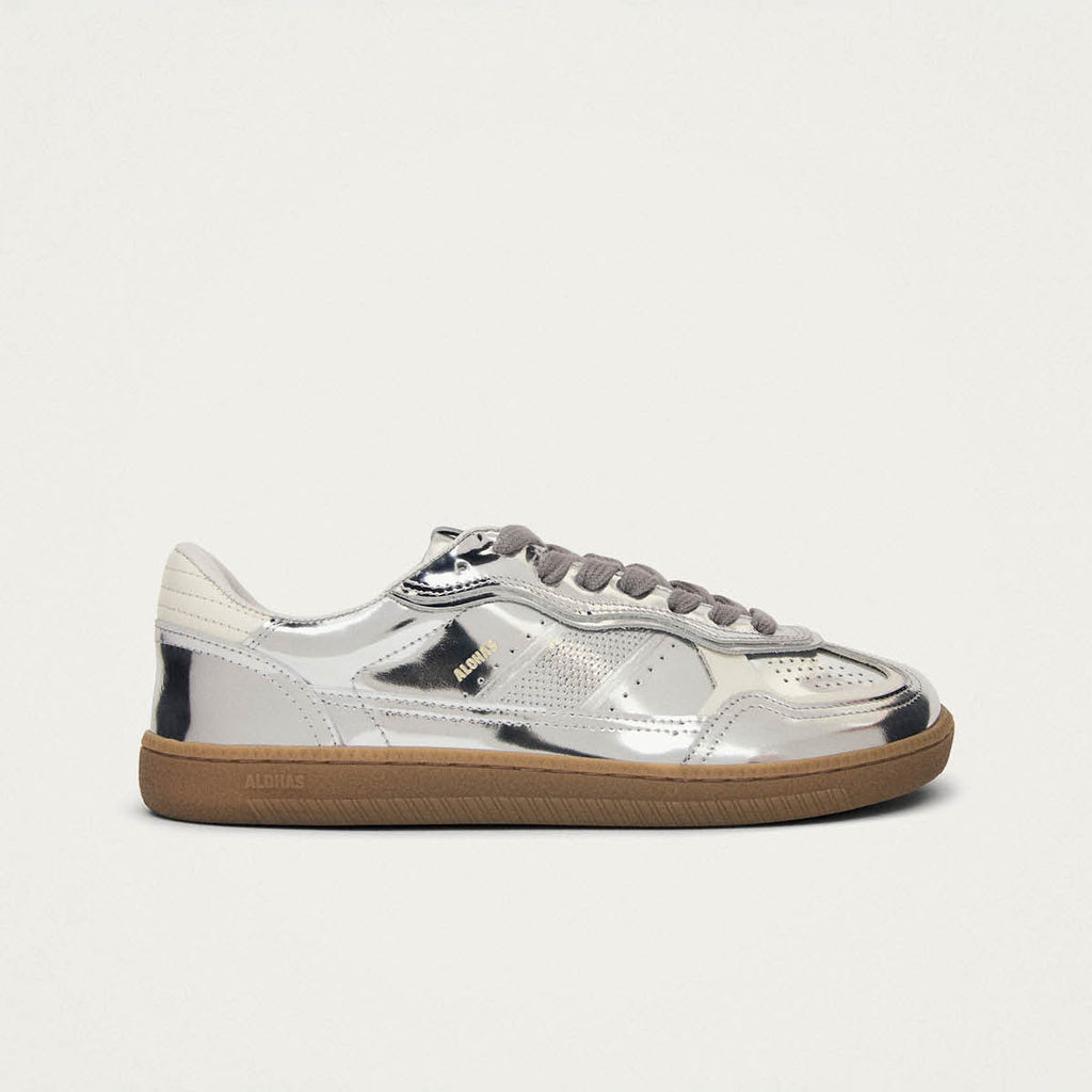 Tb.00 Barefoot Rife Shimmer Silver Cream Leather Sneakers
