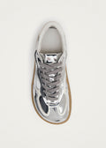 Tb.00 Barefoot Rife Shimmer Silver Cream Leather Sneakers
