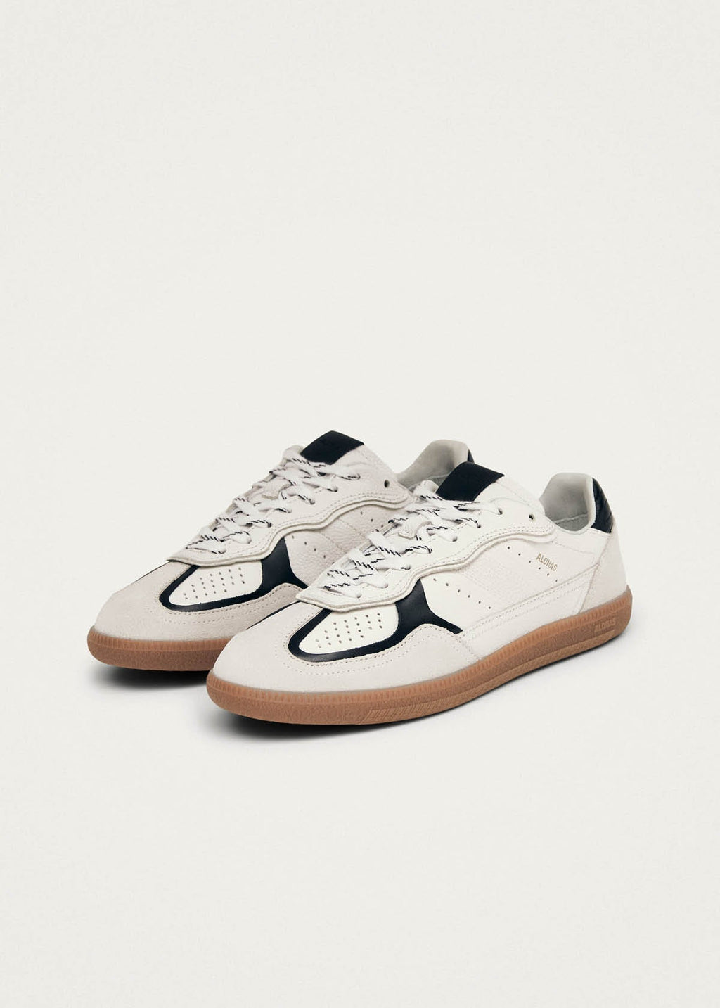 Tb.490 Rife Grain White Black Leather Sneakers