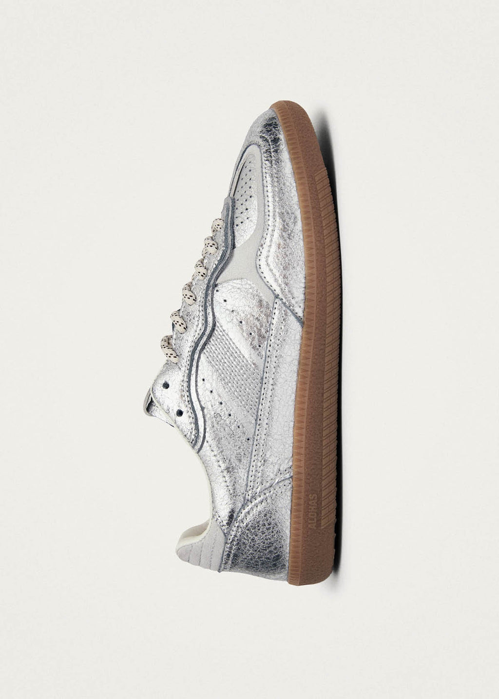 Tb.490 Shimmer Recycled Silver Cream Leather Sneakers
